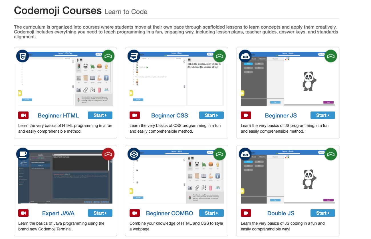 Codemoji Courses